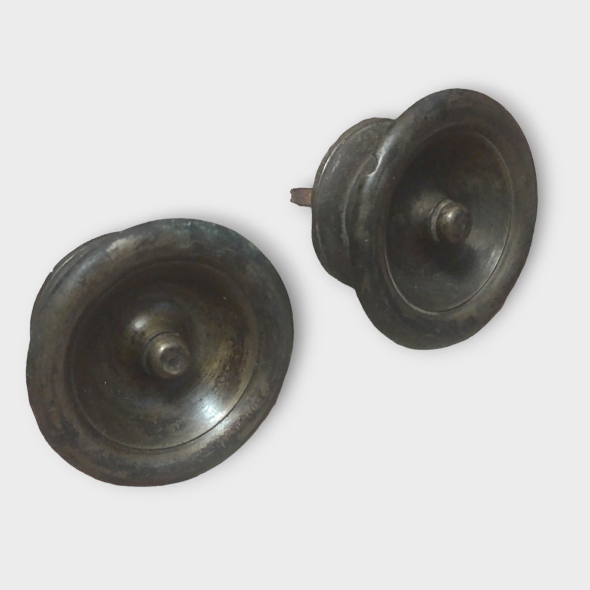 Pair Of Bronze Knobs For Furniture Or Small Doors-photo-5