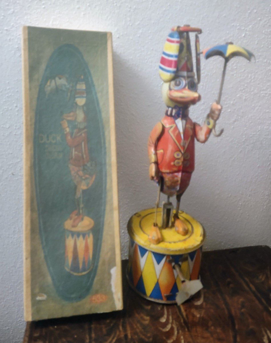 Jouet Mécanique Original Fonctionnant Avec Boîte d'Origine Vers 1920-photo-6