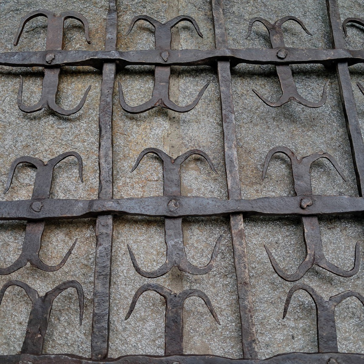 Rare Large Haute époque Window Grate-photo-2