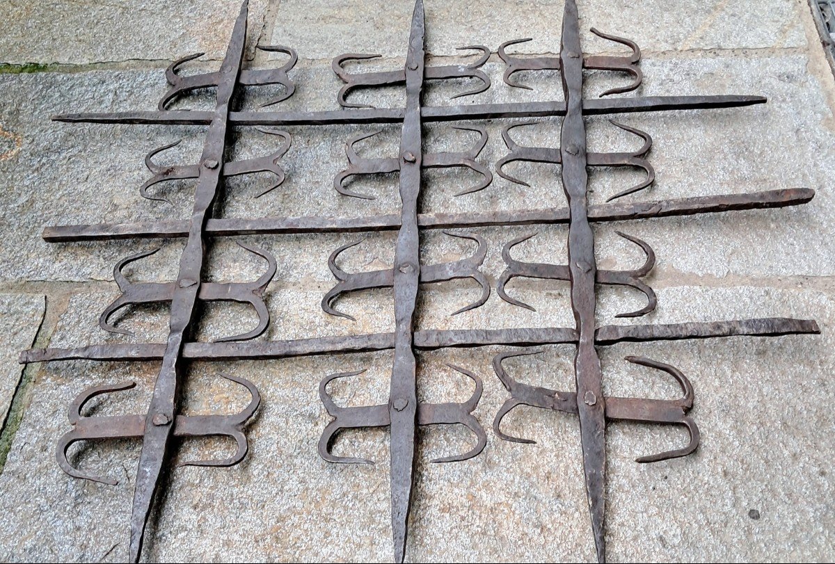Rare Large Haute époque Window Grate-photo-3