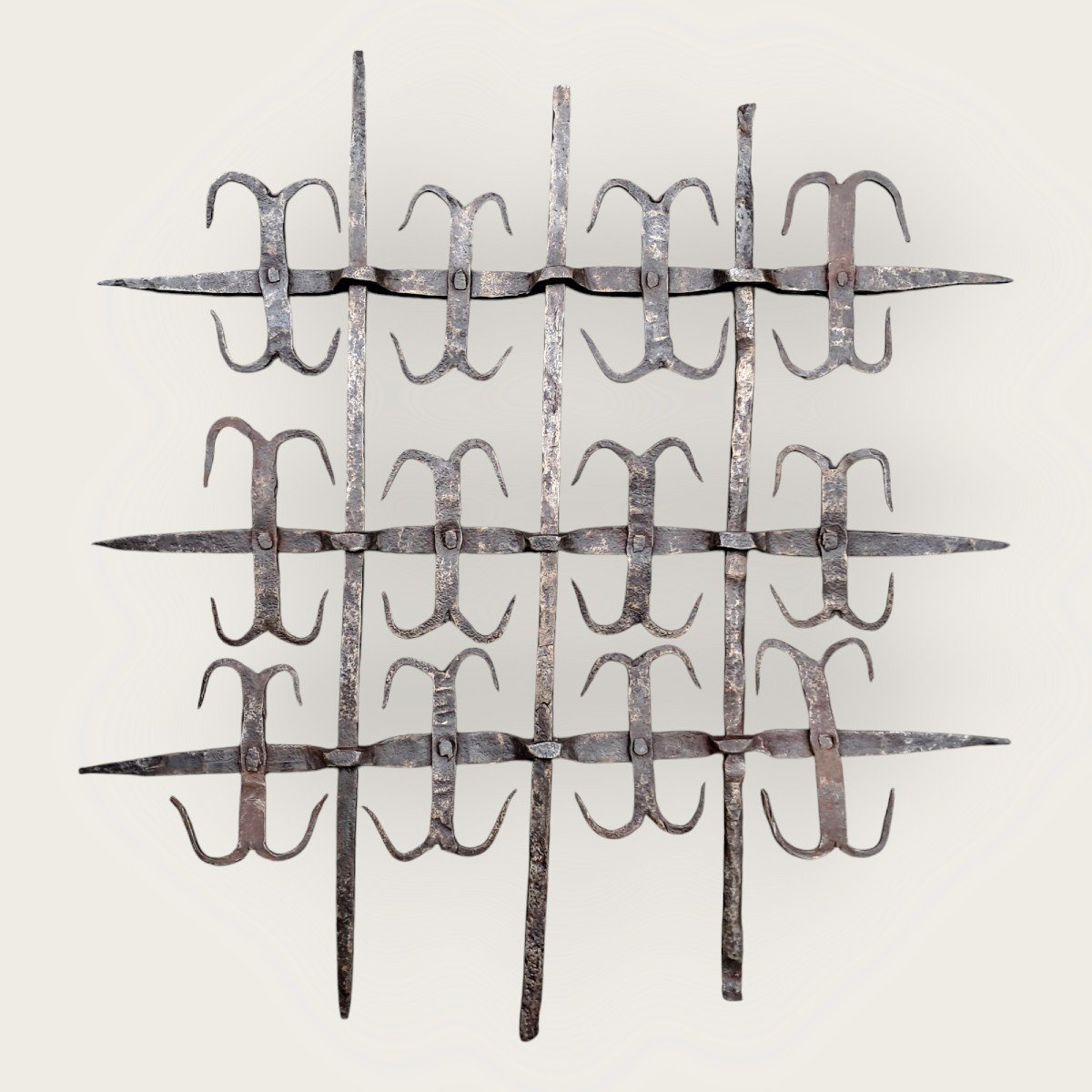 Rare Large Haute époque Window Grate-photo-1