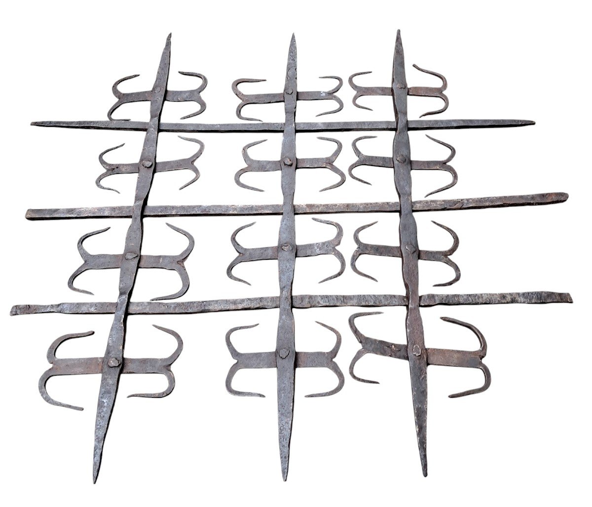 Rare Large Haute époque Window Grate-photo-3