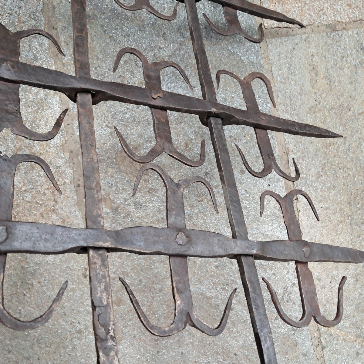 Rare Large Haute époque Window Grate-photo-6