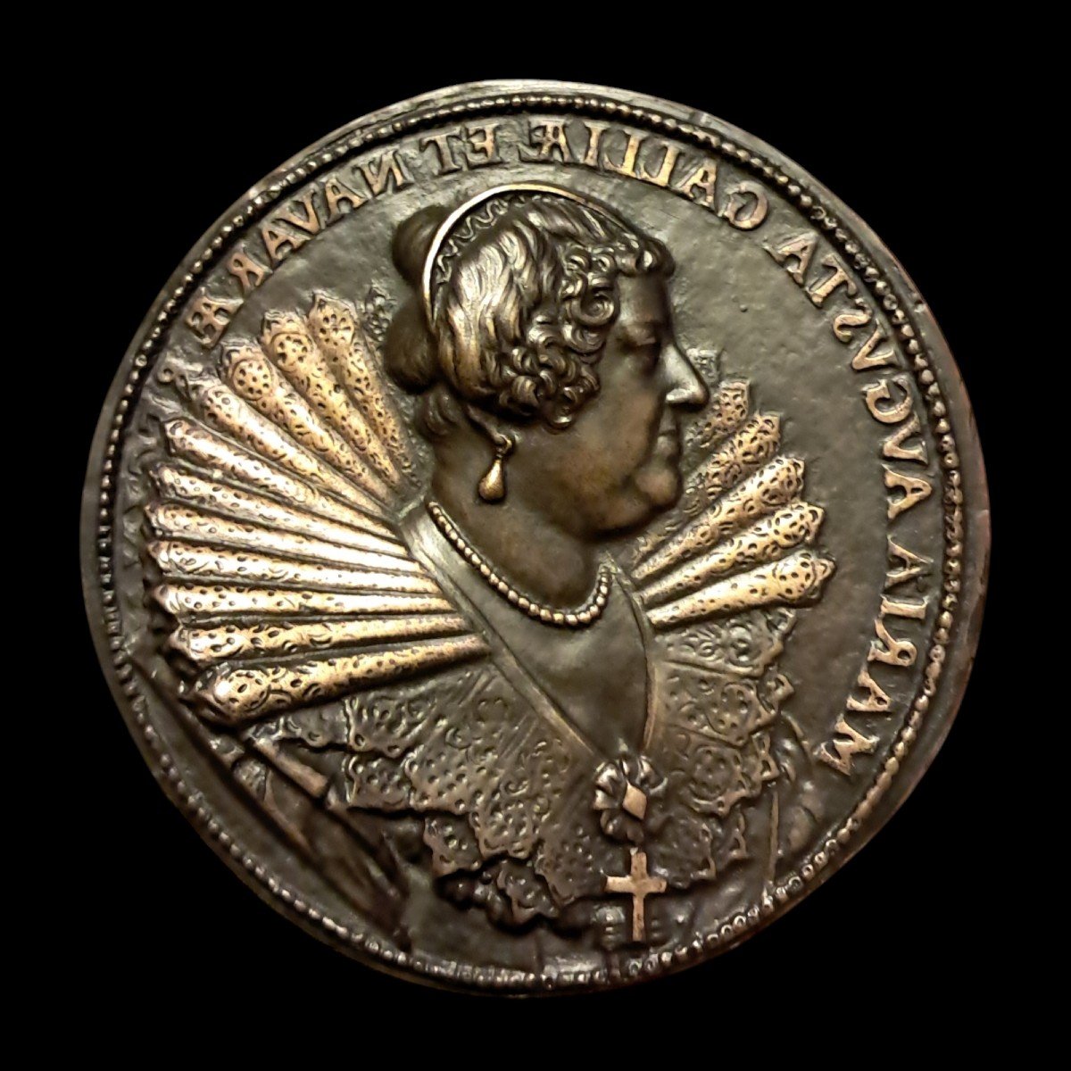 Guillaume Dupré Plaque en bronze Maria De Medici 98 Mm-photo-1