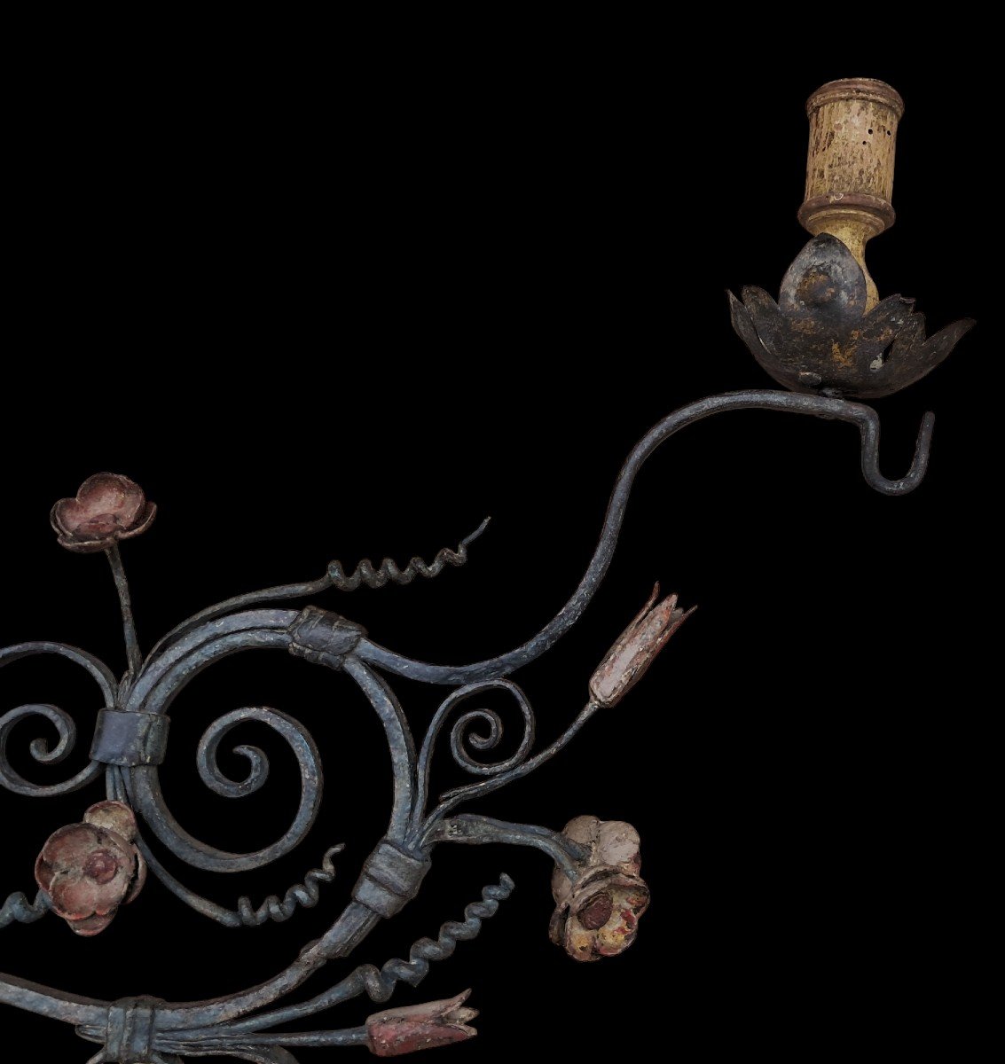 Painted Wrought Iron Light Arm-photo-5