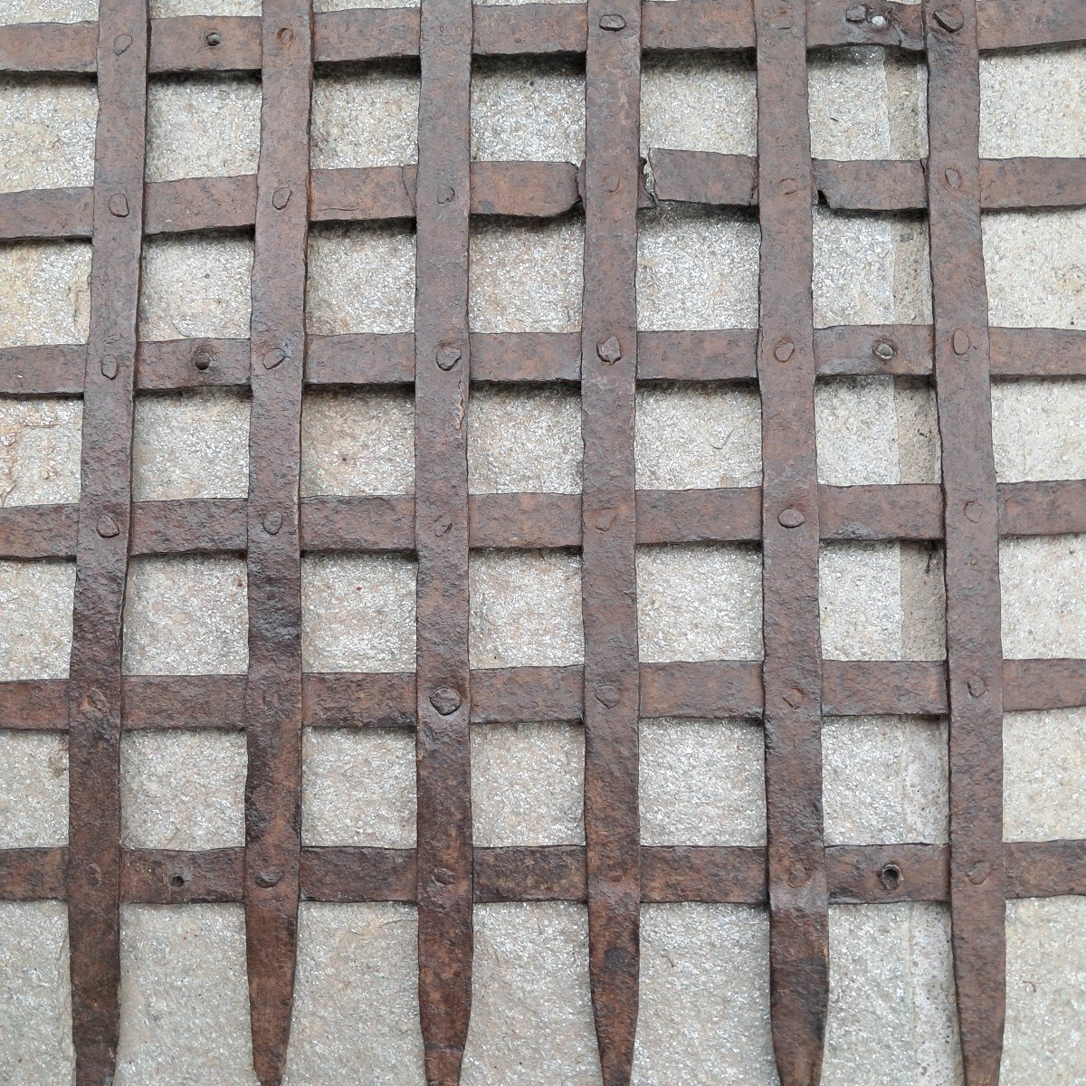 Haute Epoque  Wrought Iron Window Grate-photo-3