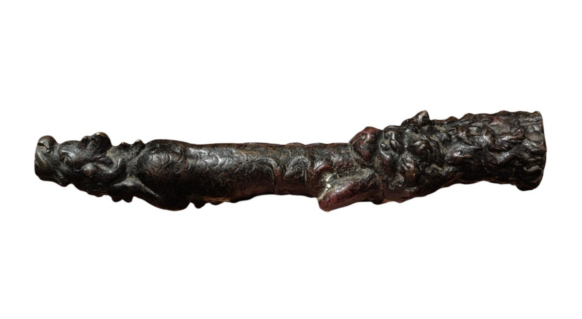Bouche De Fontaine Zoomorphe En Bronze XVIe Siècle-photo-3