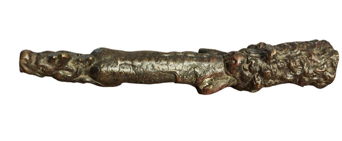 Bouche De Fontaine Zoomorphe En Bronze XVIe Siècle-photo-2