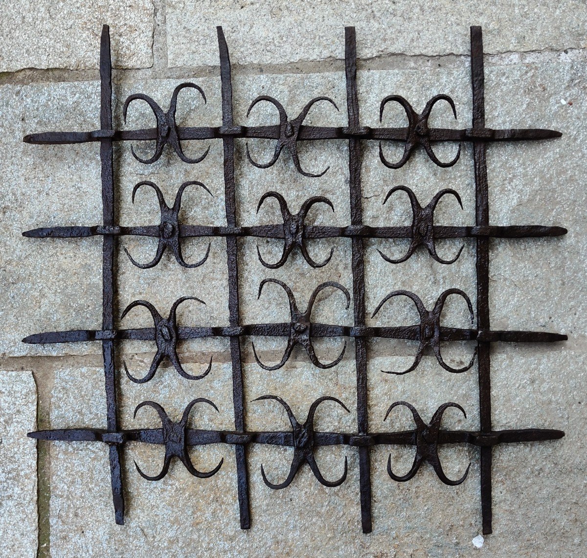 Rare Large Haute époque Window Grate-photo-2