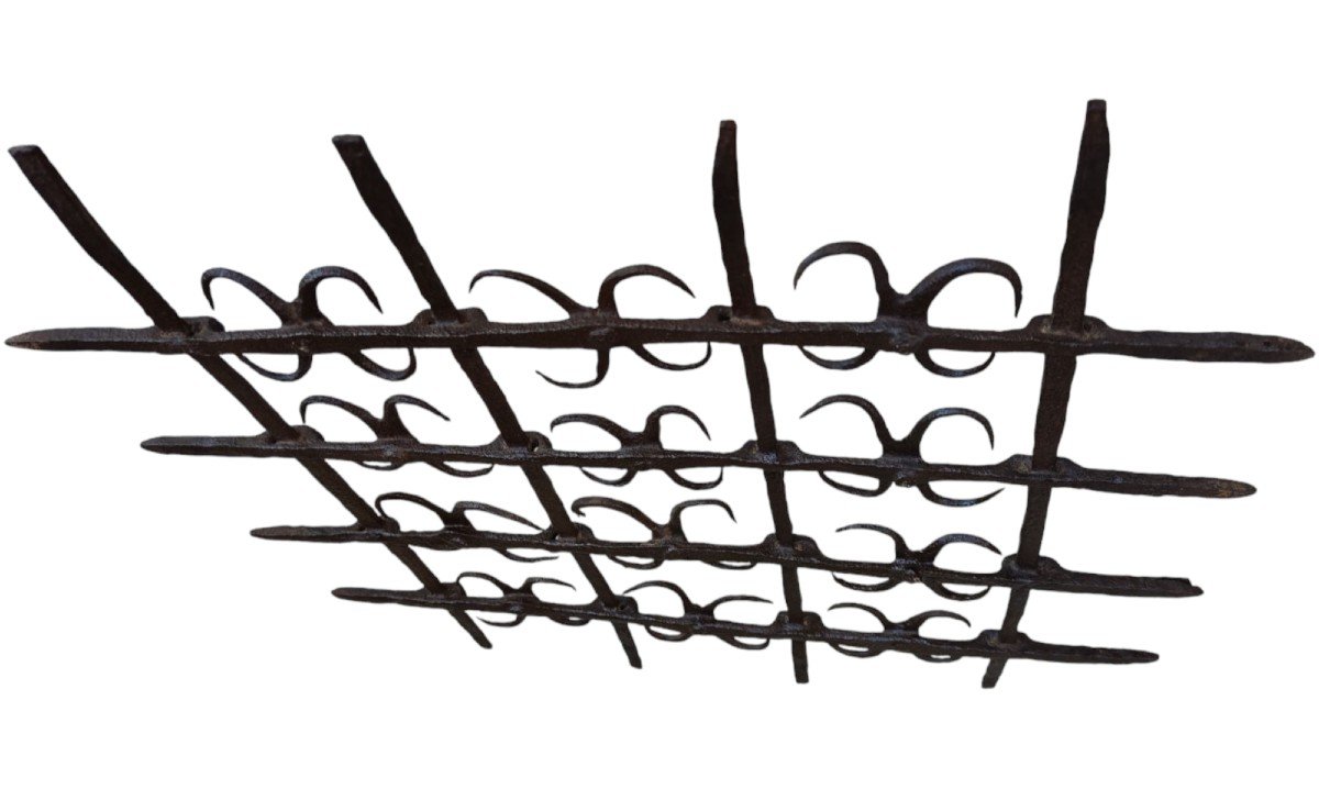 Rare Large Haute époque Window Grate-photo-3