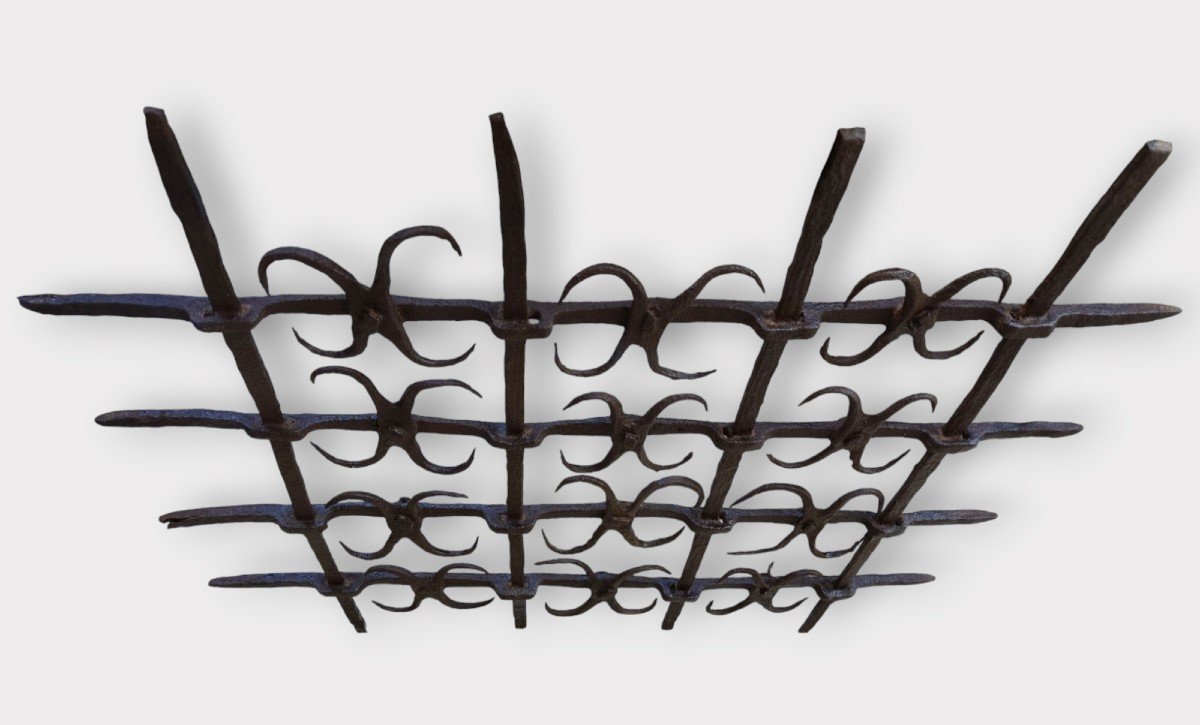 Rare Large Haute époque Window Grate-photo-4