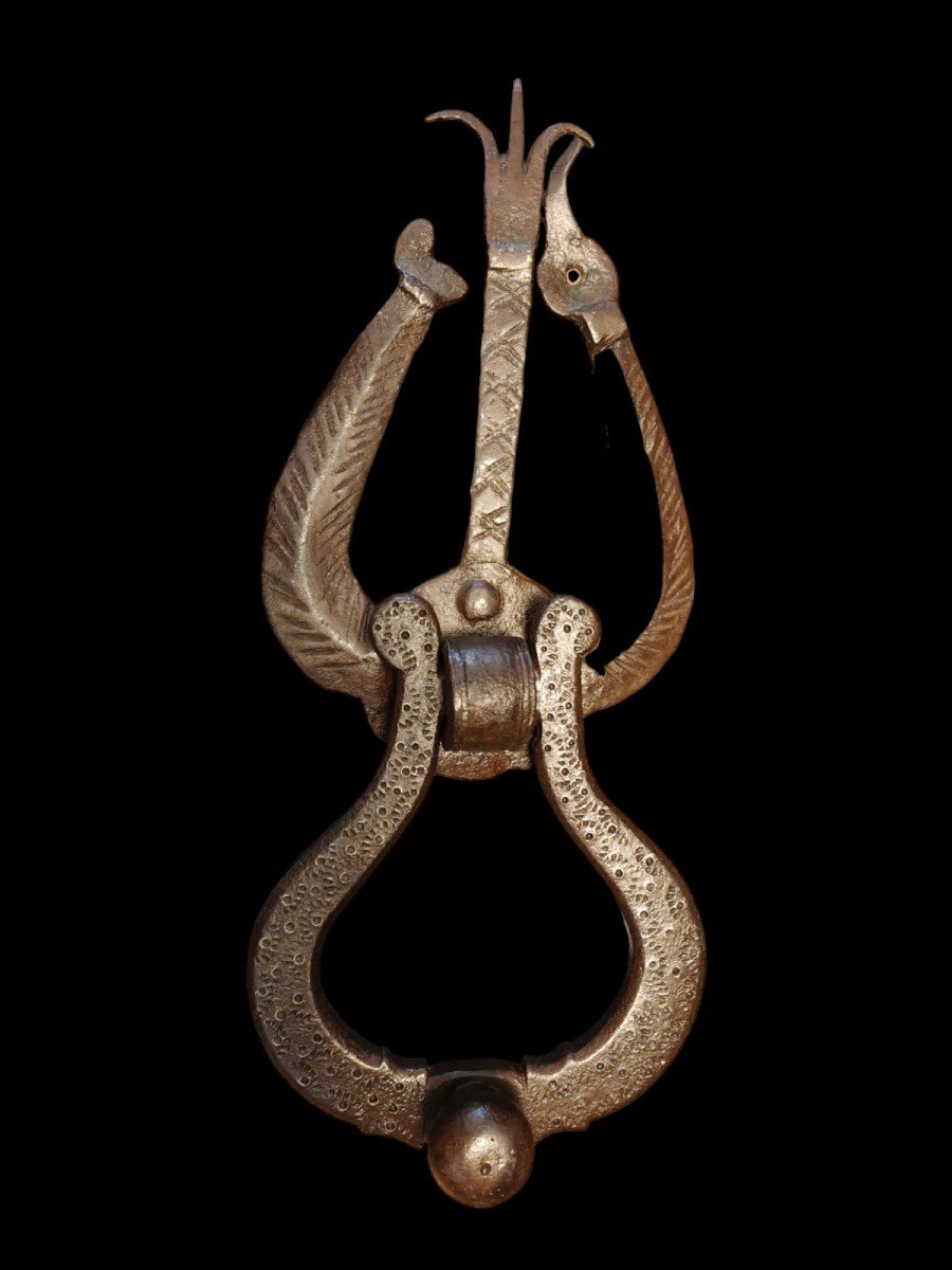 Large Wrought Iron Door Knocker,  XVI Century-photo-3