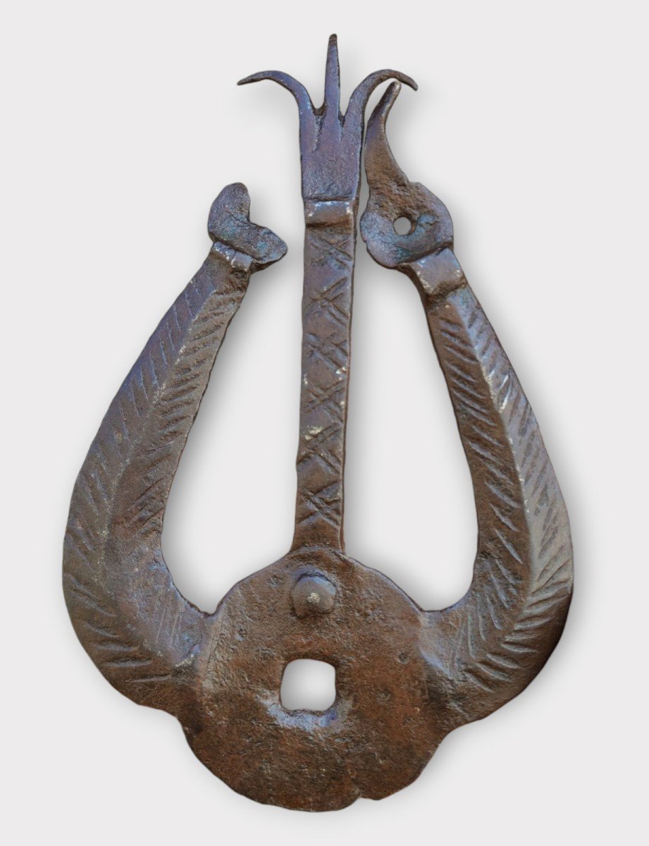 Large Wrought Iron Door Knocker,  XVI Century-photo-3