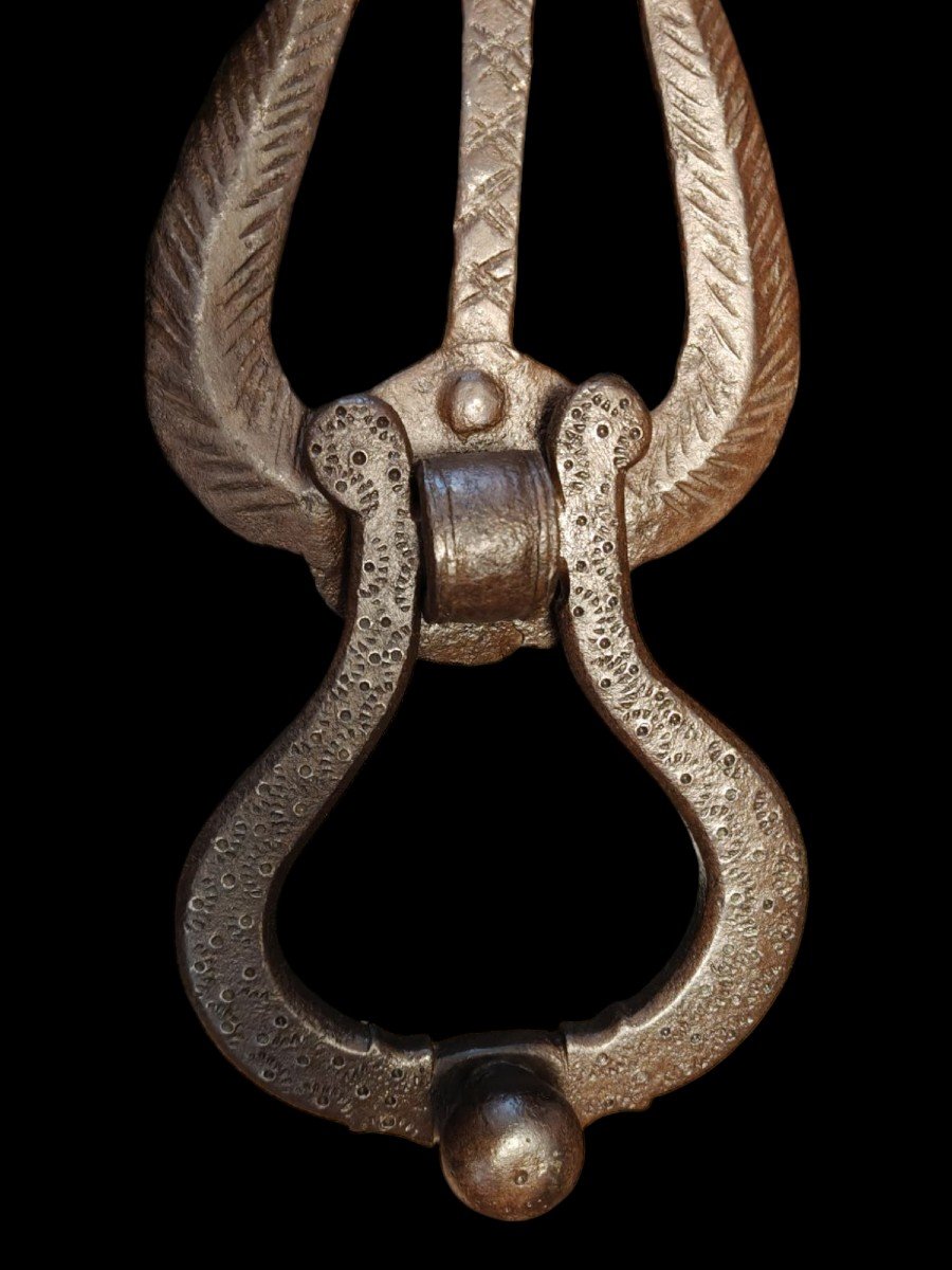 Large Wrought Iron Door Knocker,  XVI Century-photo-6