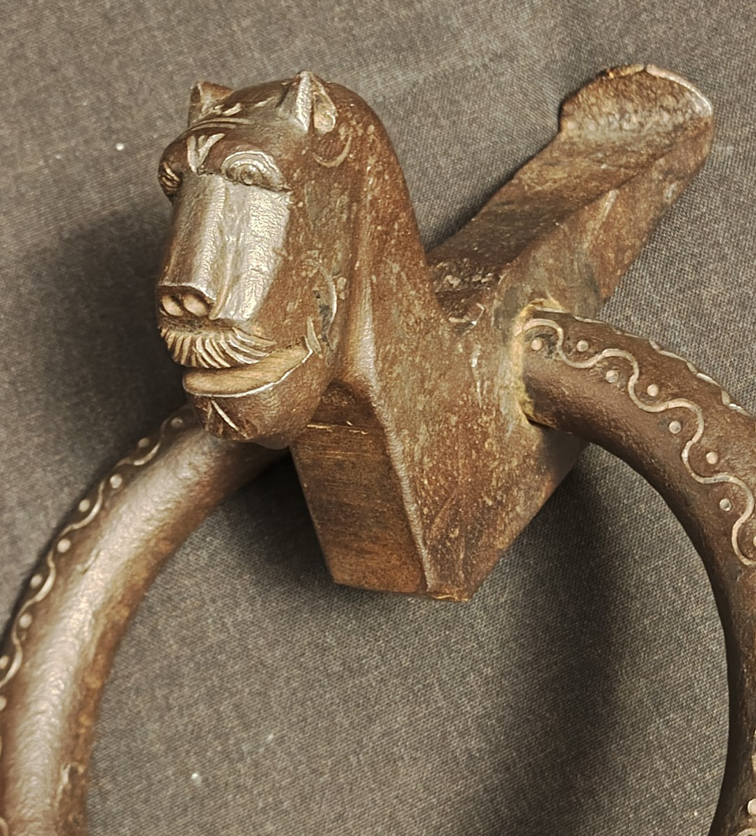 Huge Zoomorphic Iron For Tying Horses, Bologna Early  17th Century-photo-5