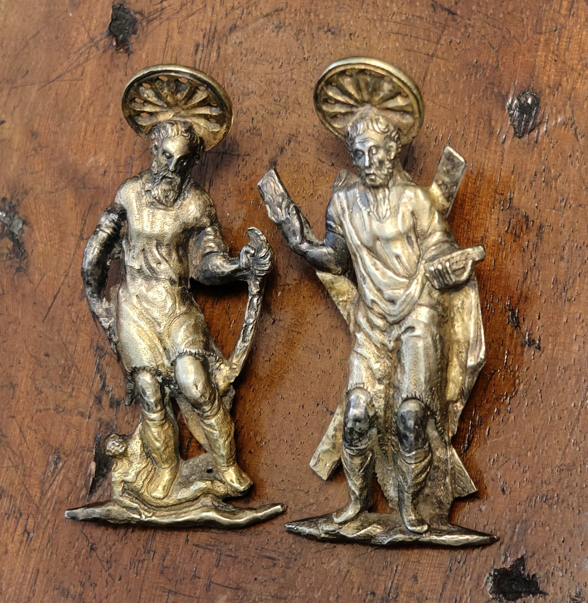 2 Petits Reliefs En Bronze Doré XVIe Siècle-photo-3