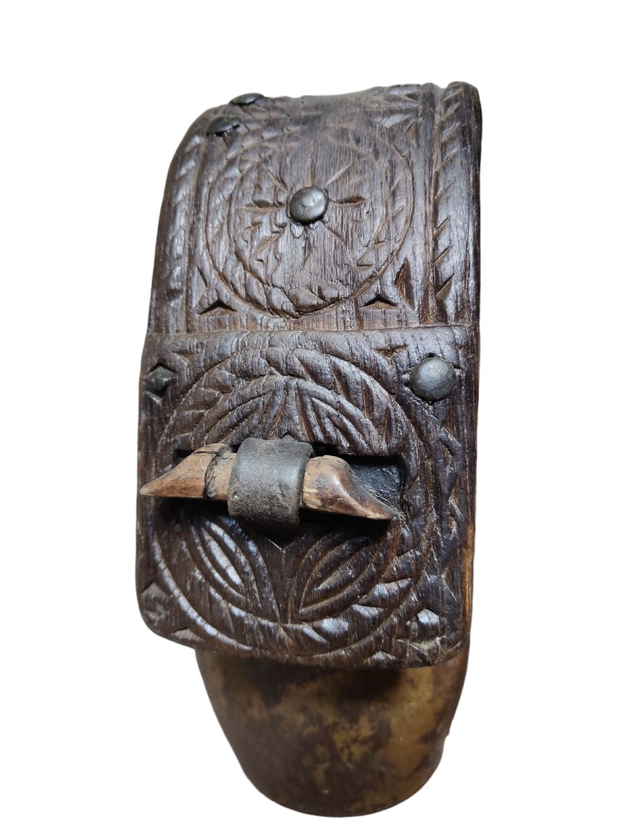 Carved Wooden Goat Collar Italian Alps Early XIX Century-photo-2