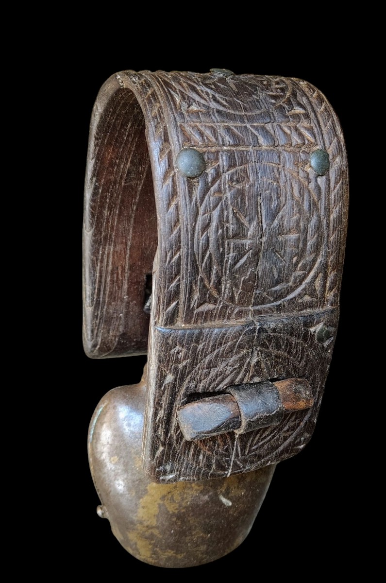 Carved Wooden Goat Collar Italian Alps Early XIX Century