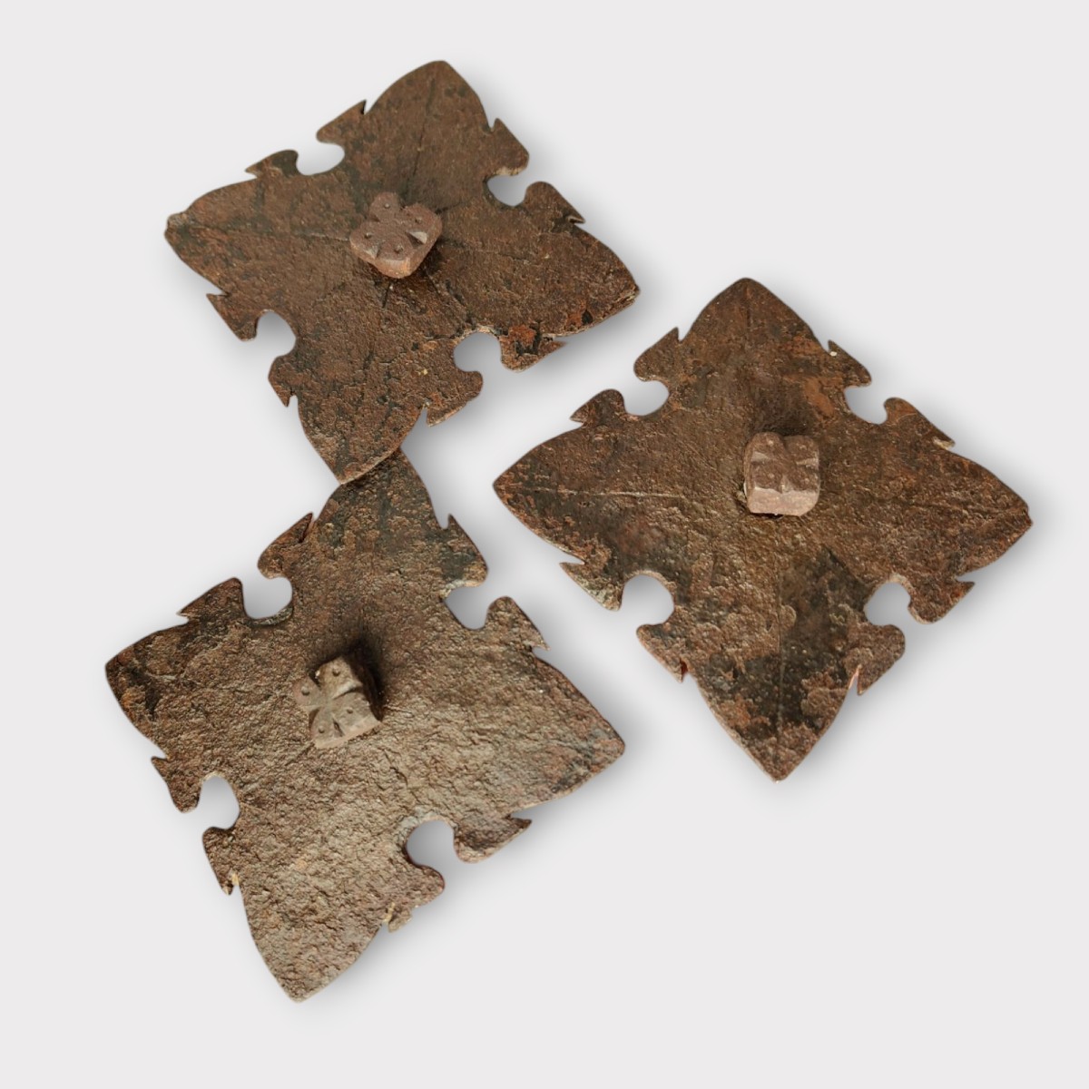 3 Large Wrought Iron Nails XVII Century-photo-4