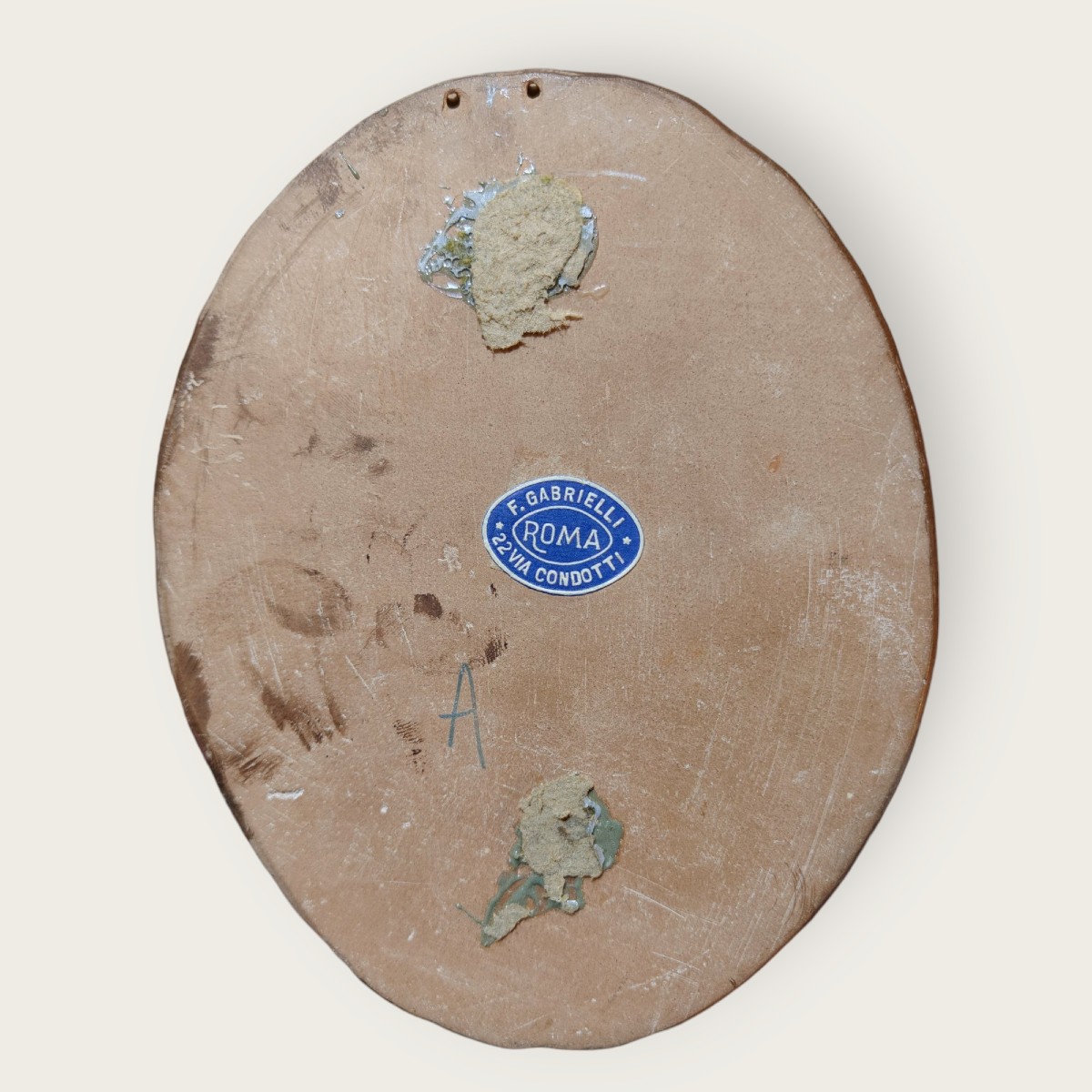Two Castelli Earthenware Medallions Decorated With Animated Landscapes, 19th Century-photo-1