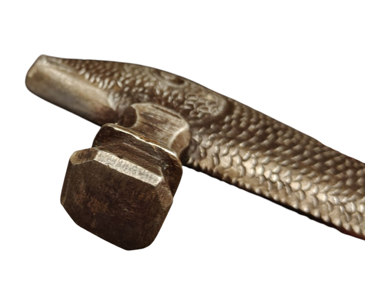 Heurtoir de porte zoomorphe en fer forgé XVIIIe siècle -photo-4