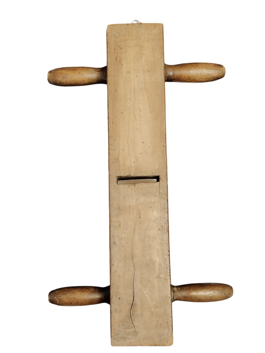 Large Carved Austrian Wooden Planer Dated 1856-photo-5