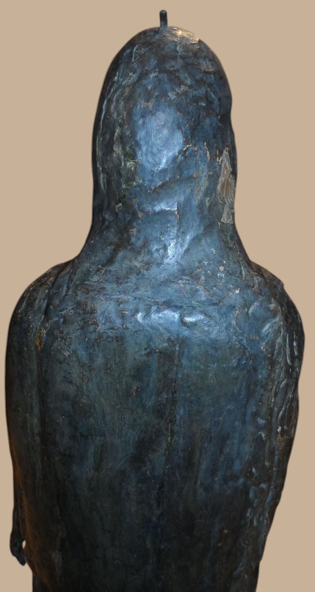 Wooden Statue Representing Saint Onuphre North Italy XV- XVI Century -photo-3
