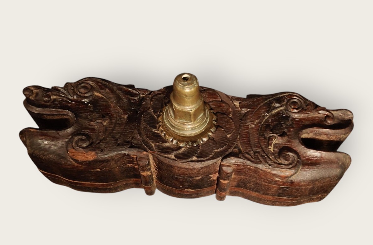 Zoomorphic Wooden Barrell Lock Late XVIII Century-photo-2