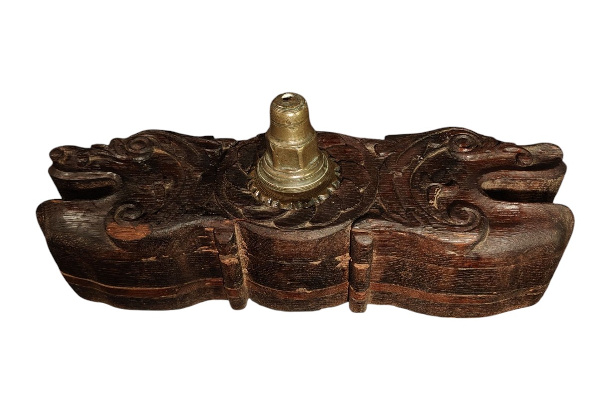 Zoomorphic Wooden Barrell Lock Late XVIII Century-photo-2