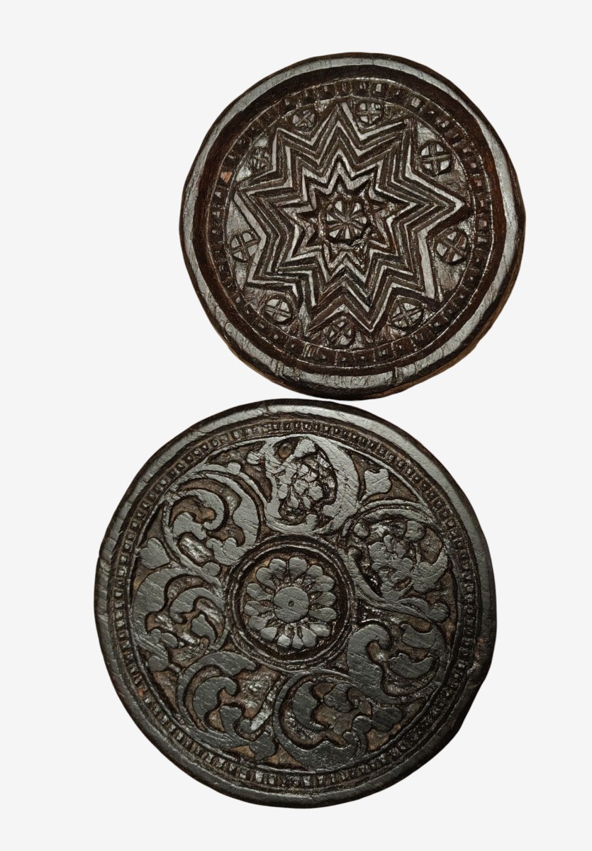 2 Marques en bois Alpes XVIII-XIXe siècle-photo-2