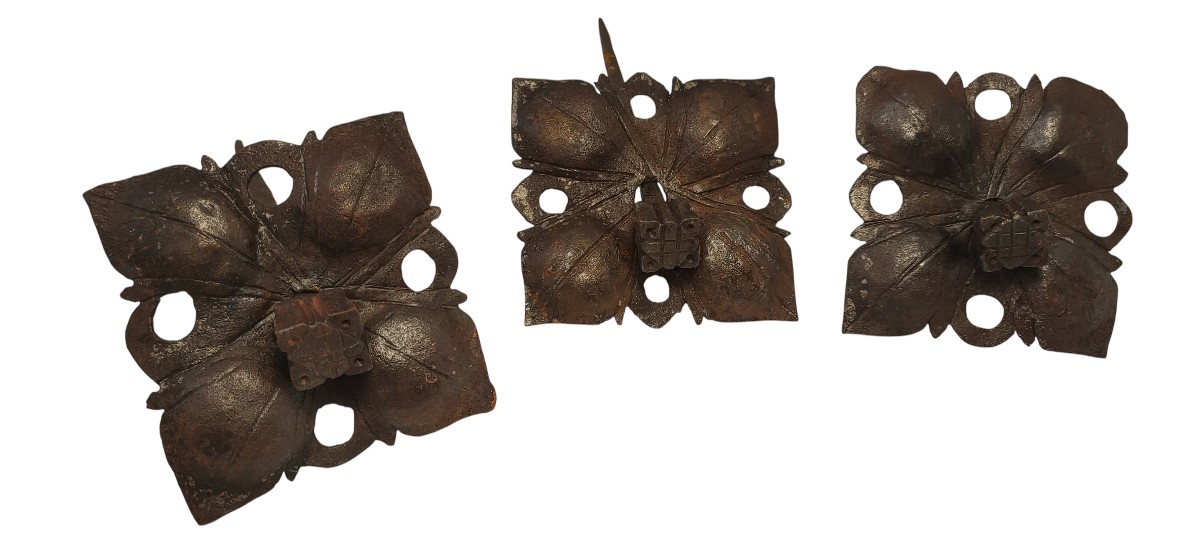 3 Large Wrought Iron Nails XVII-xviii Century