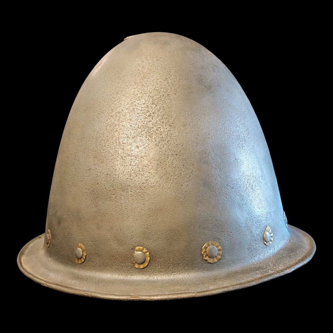 Cabasset en fer forgé début du XVIIe siècle-photo-3