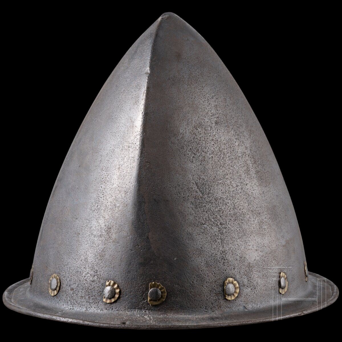 Cabasset en fer forgé début du XVIIe siècle-photo-1