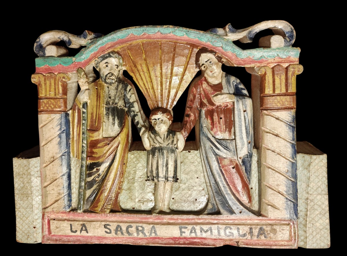 Elément Sculpté De Charrette Sicilienne début XXe siècle-photo-3