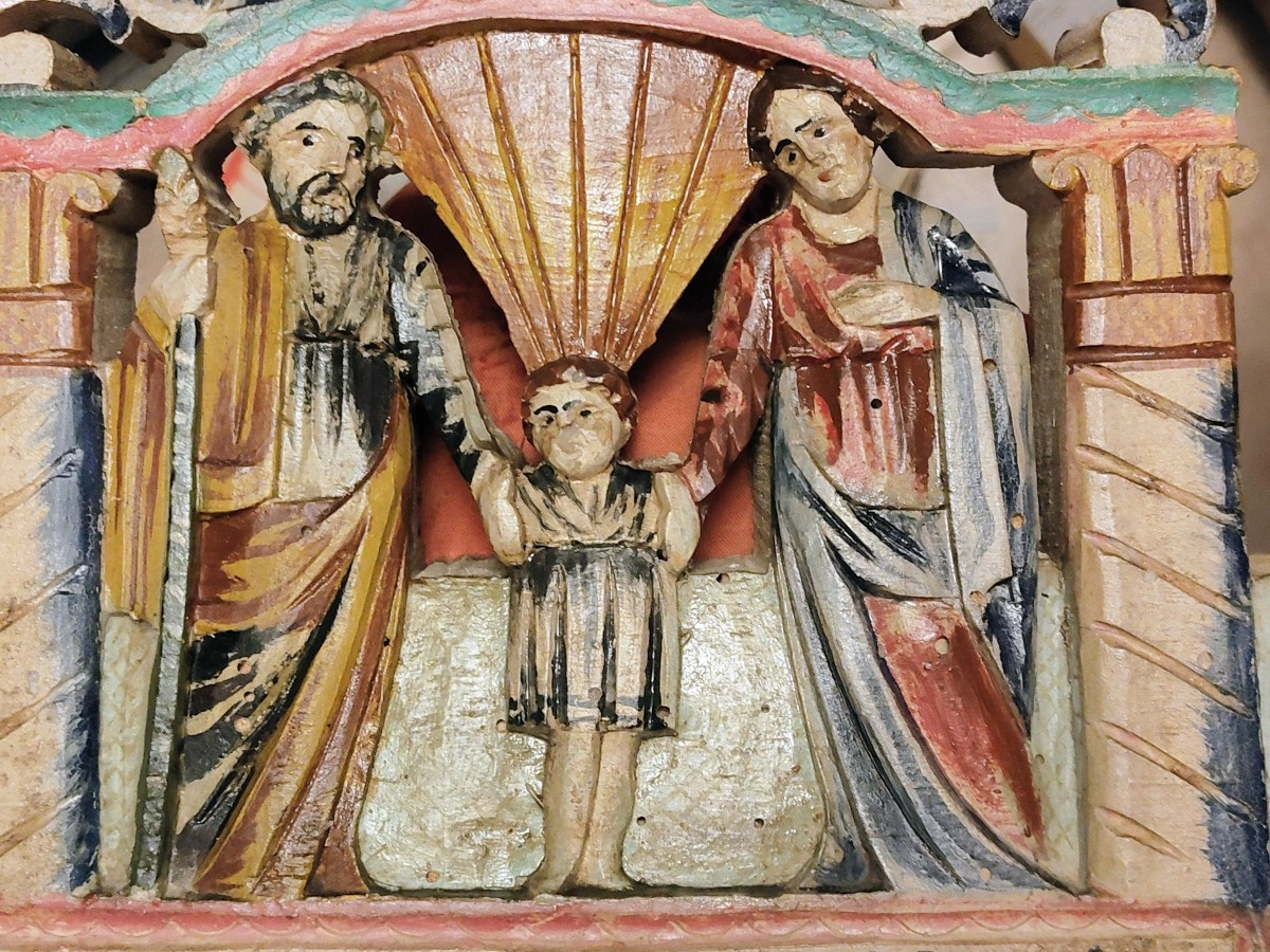 Elément Sculpté De Charrette Sicilienne début XXe siècle-photo-4