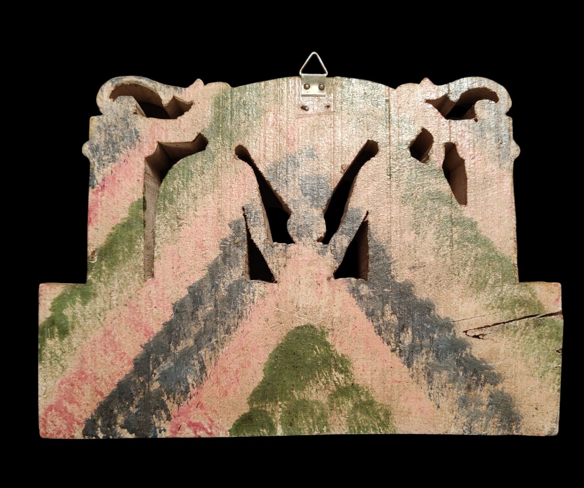 Elément Sculpté De Charrette Sicilienne début XXe siècle-photo-2