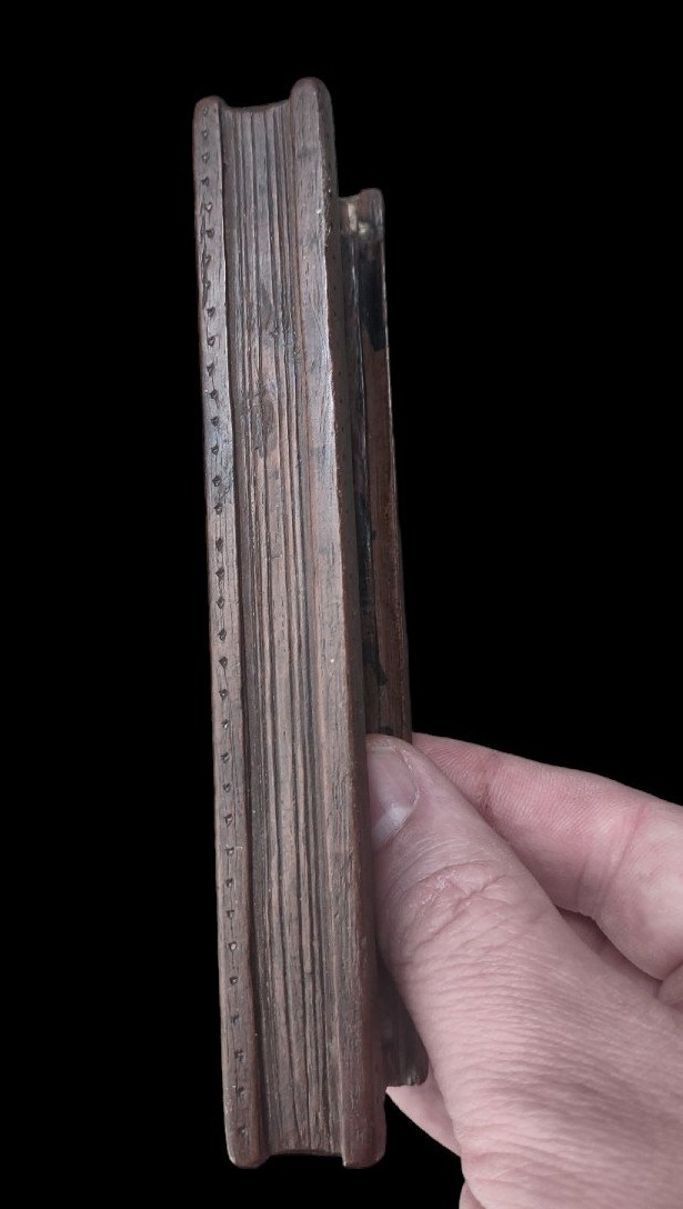 Boite En Bois Sculpté En Forme De Livre Italie XIXe Siècle-photo-5