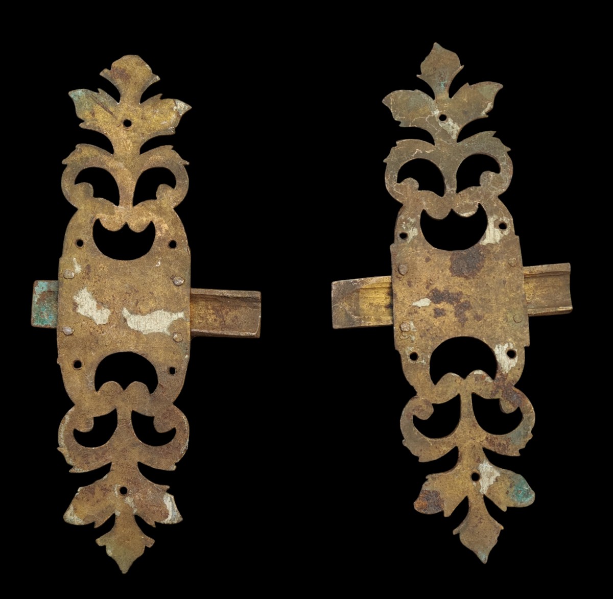 Pair Of Large  Wrought Iron Bolts France Early XIX Century-photo-4