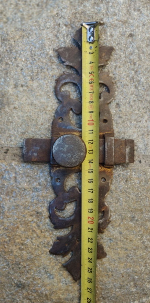 Pair Of Large  Wrought Iron Bolts France Early XIX Century-photo-4