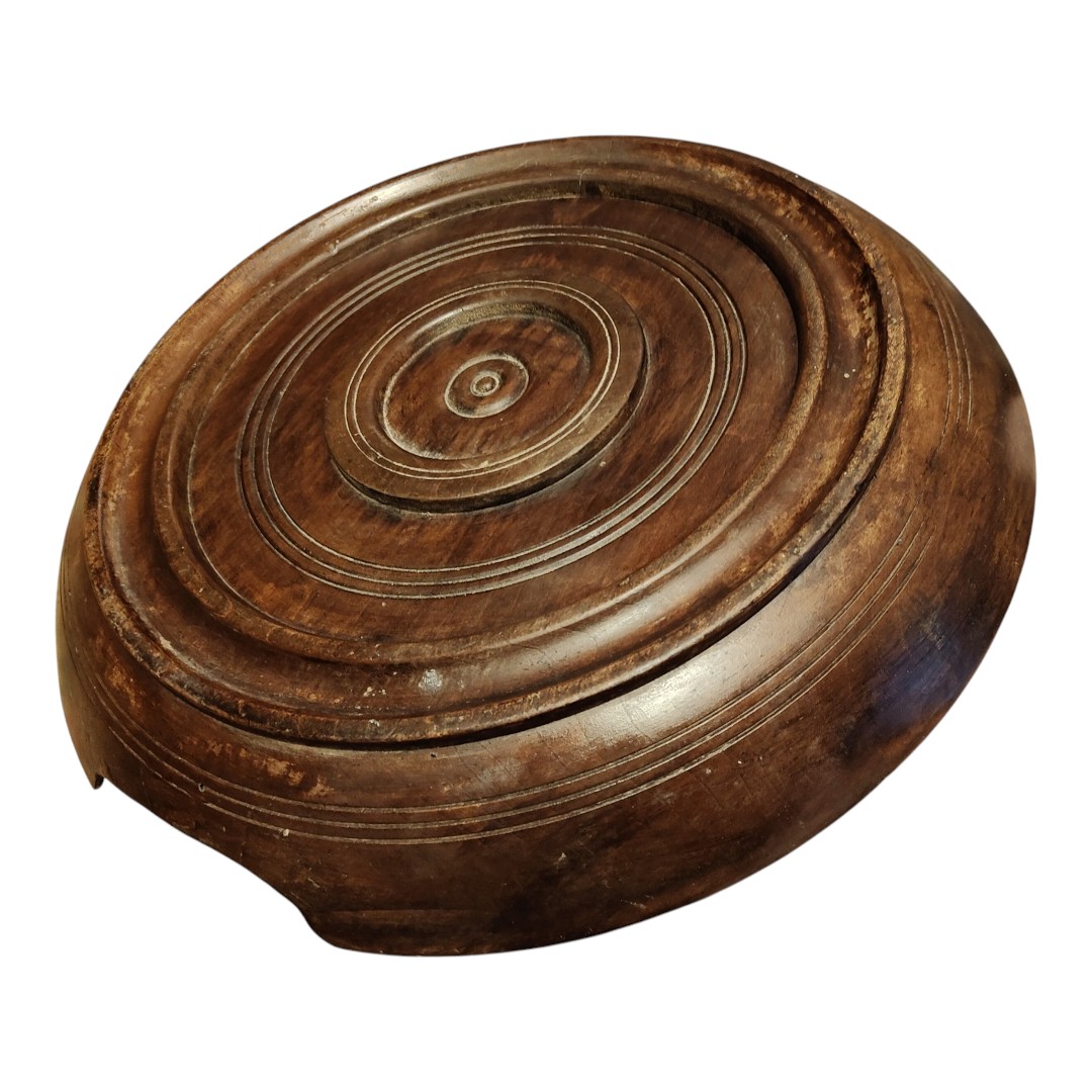 Bol en bois tourné à fromage, Alpes Italiennes XVIII-XIXe siècle-photo-1