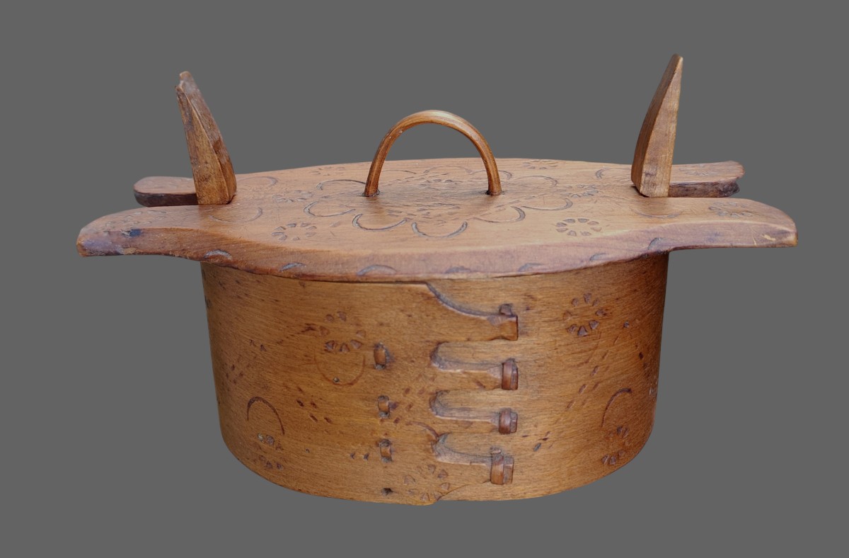 Boîte En écorce De Bouleau à Aliments Zone Scandinave-photo-1