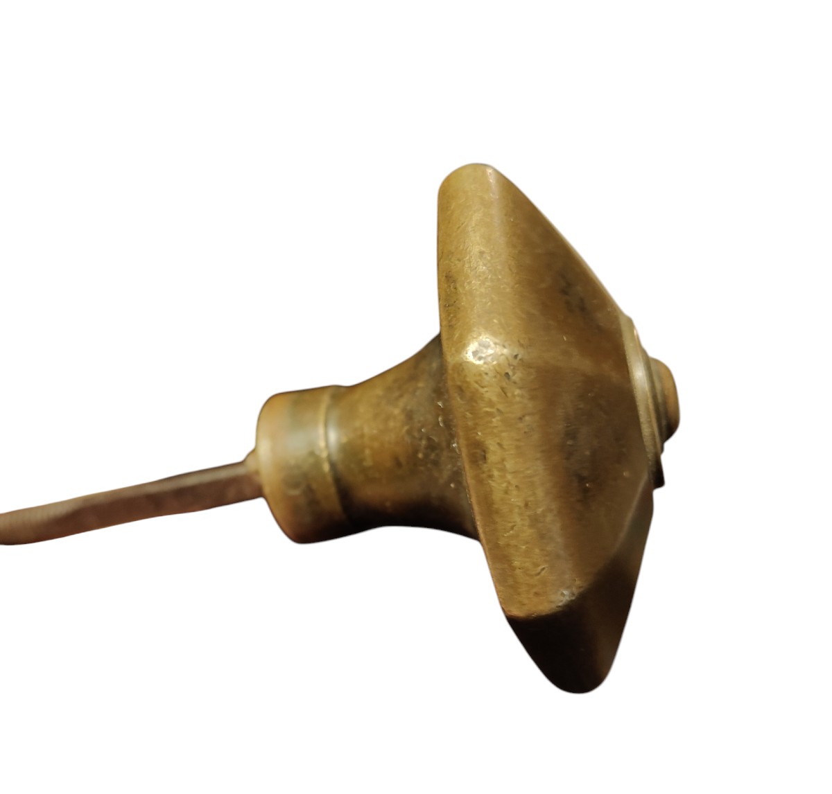 Gros bouton de porte octagonal en laiton-photo-1