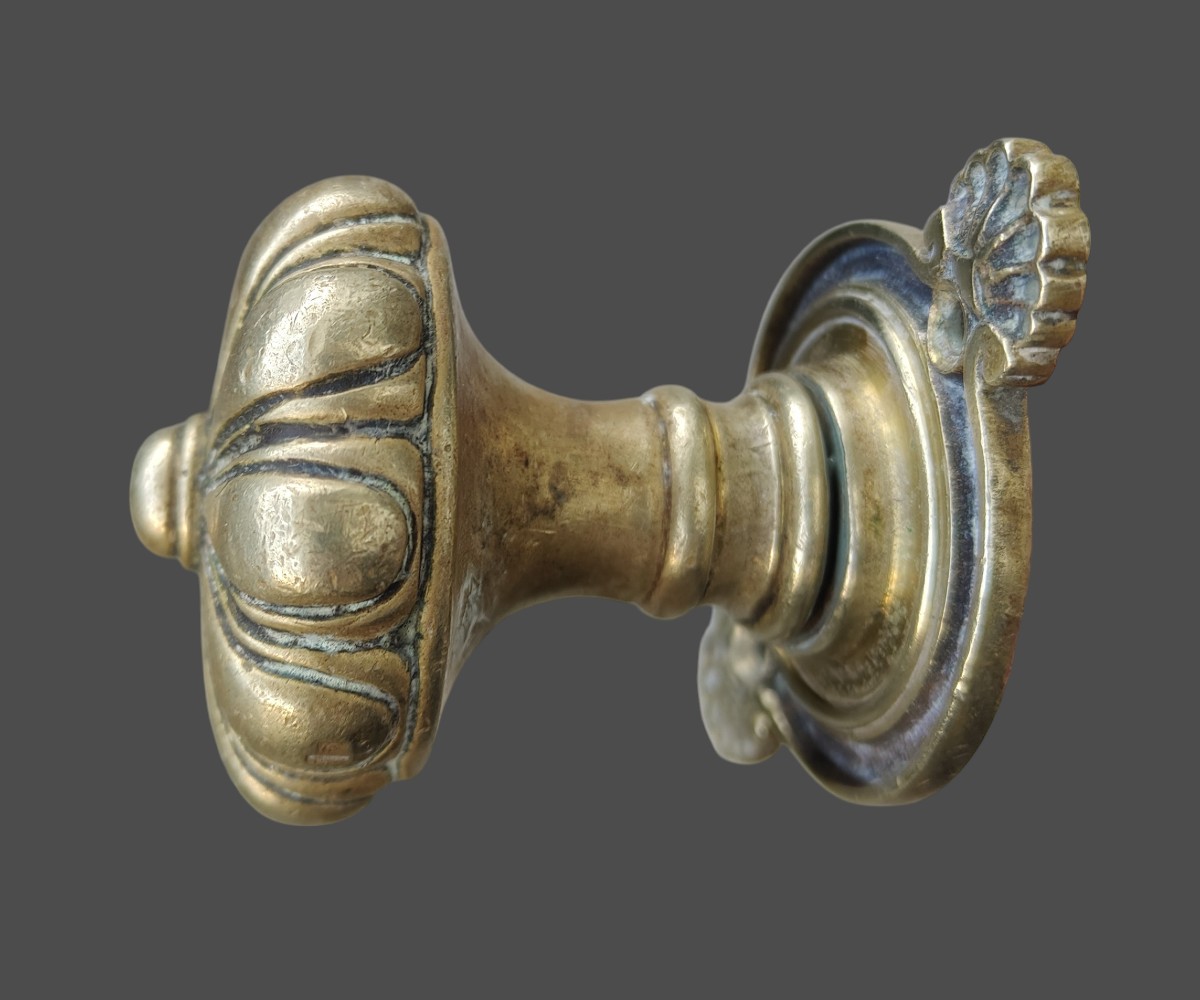 Bouton en bronze doré Louis XVI-photo-3