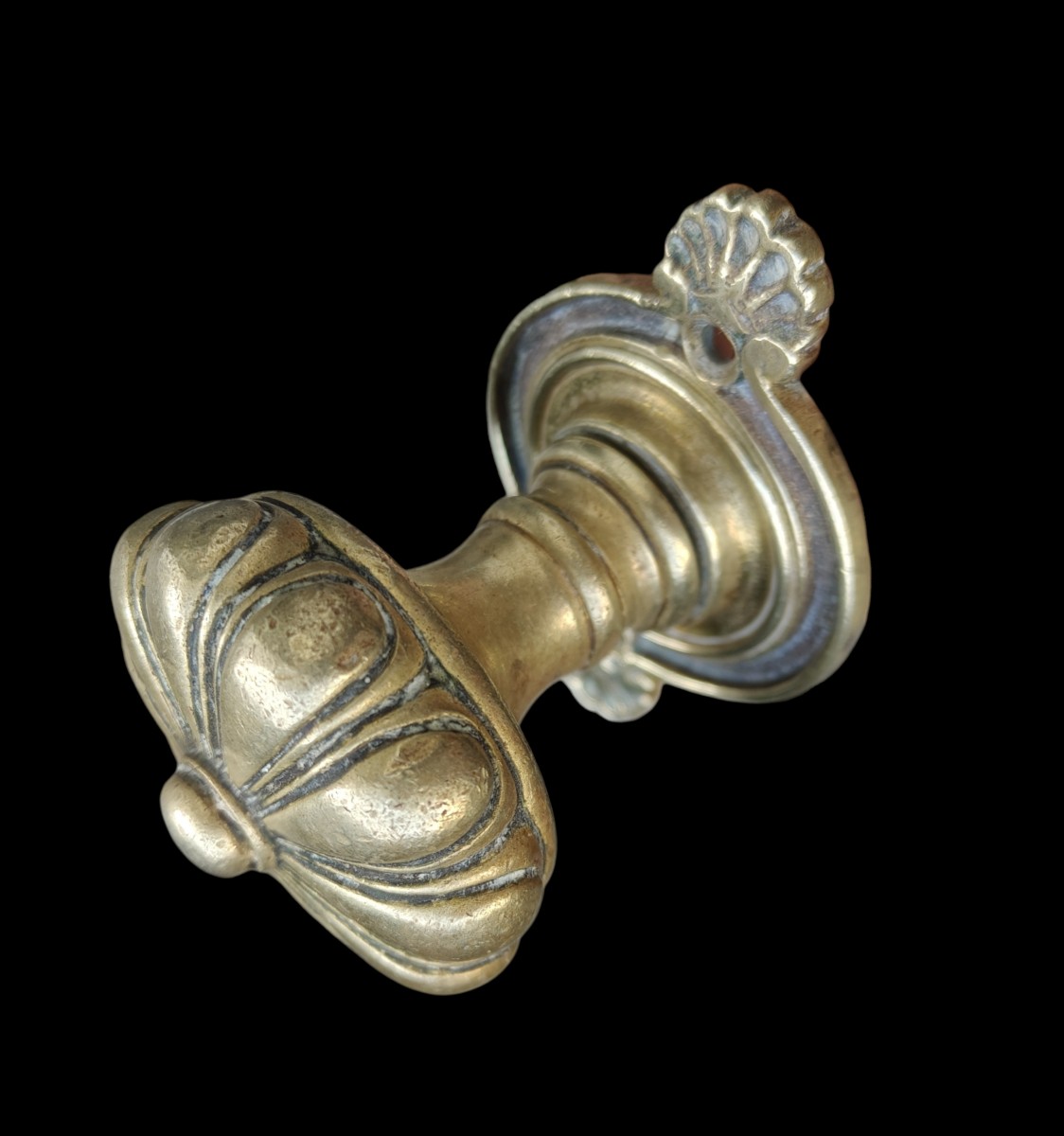 Bouton en bronze doré Louis XVI-photo-1