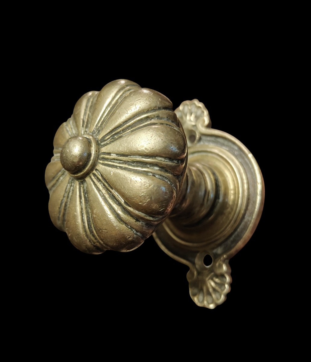 Bouton en bronze doré Louis XVI-photo-5