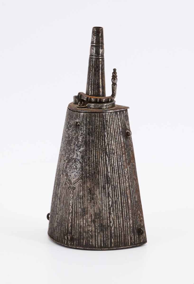 Iron Powder Flask, Brescia, Circa 1600