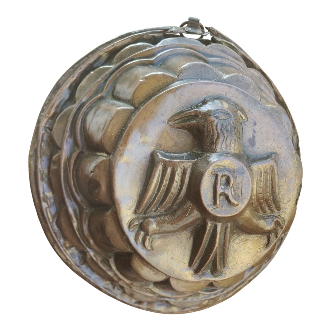 Moule à gâteau en cuivre aigle XIXe siècle -photo-2