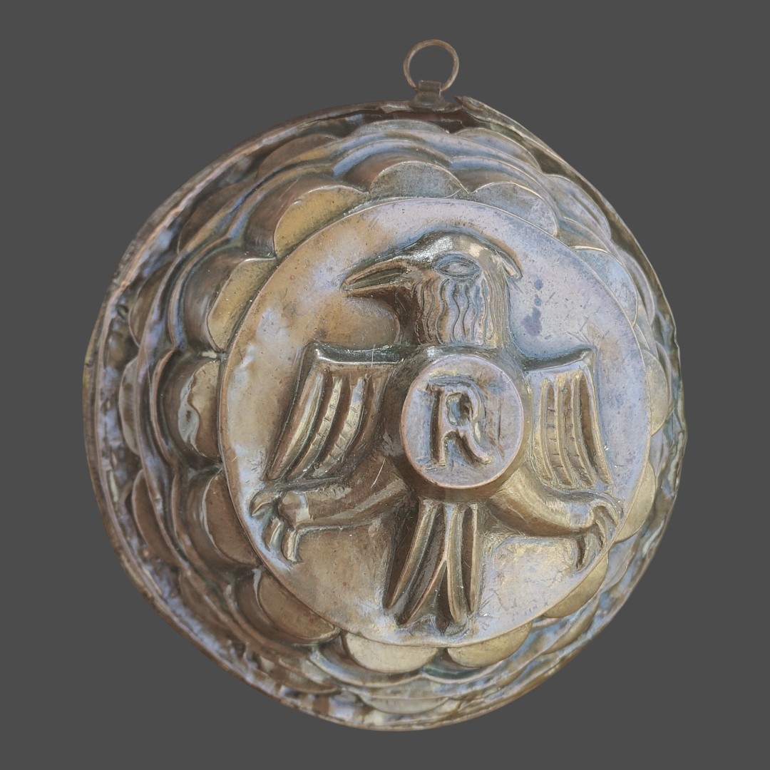 Moule à gâteau en cuivre aigle XIXe siècle -photo-6