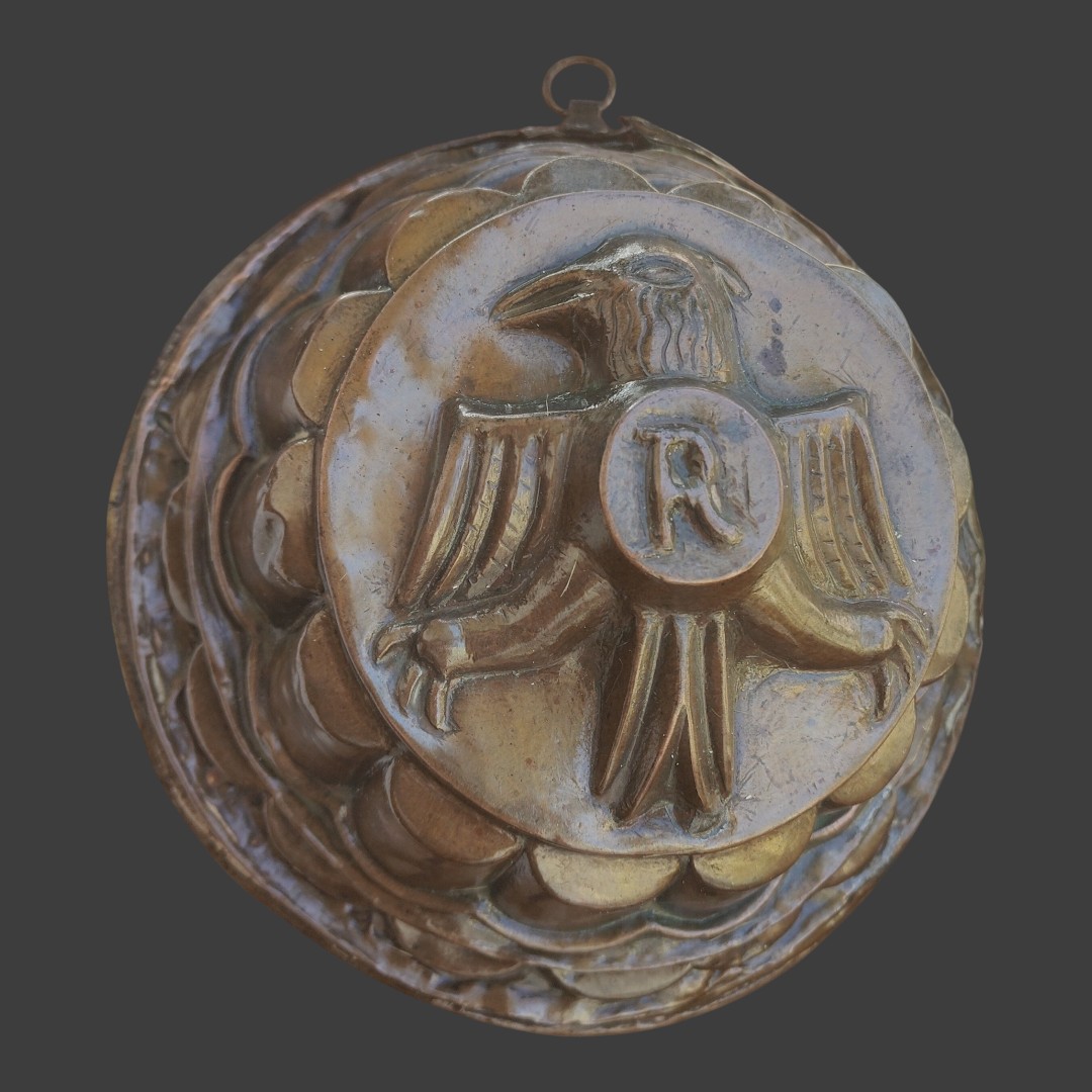 Moule à gâteau en cuivre aigle XIXe siècle -photo-7