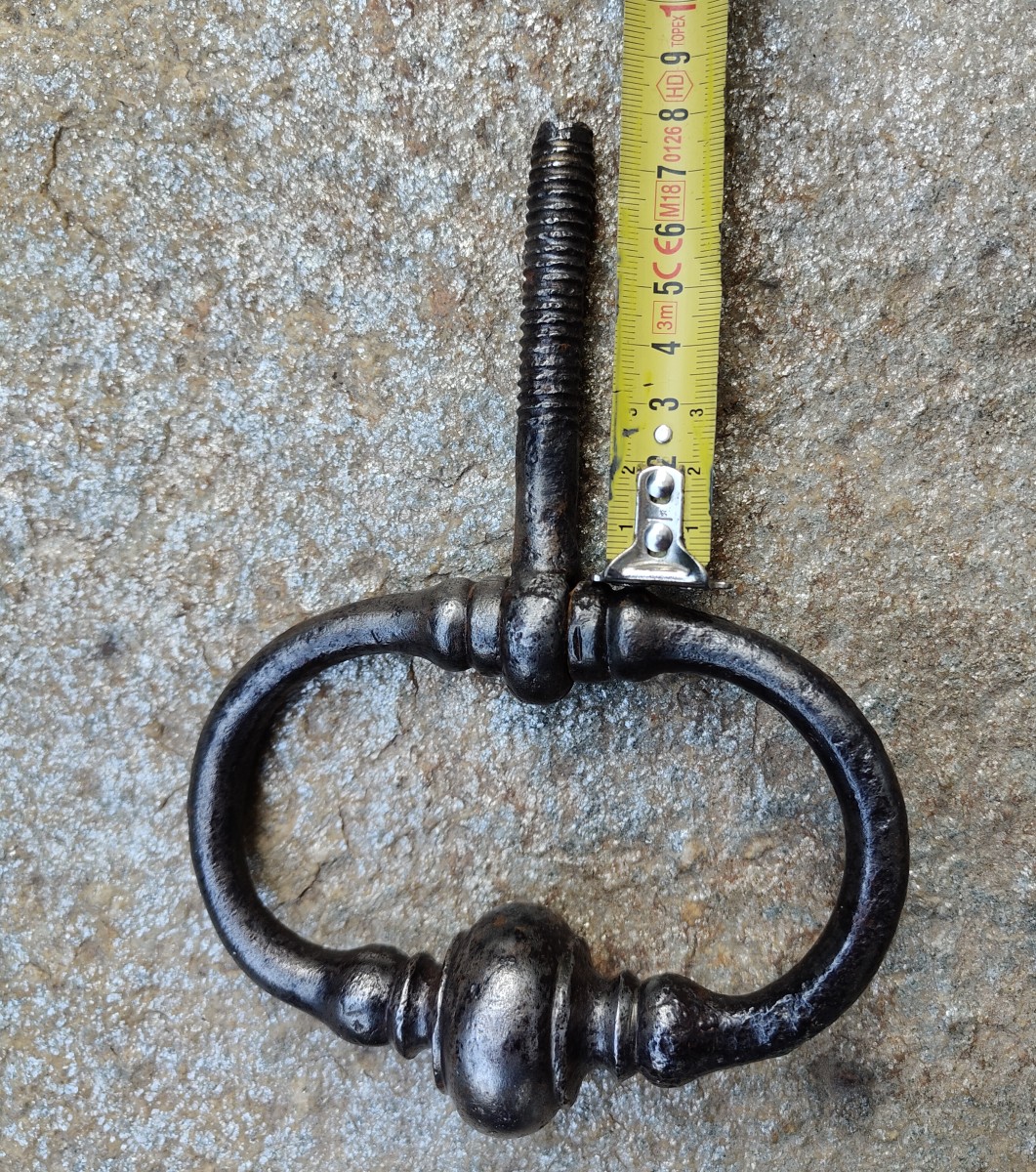Heurtoir de porte en fer forgé XVIIIe siècle -photo-2